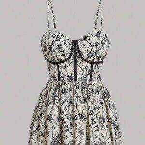 Boho Elegance: Floral Flowy Maxi Dress (3XL, Beige)